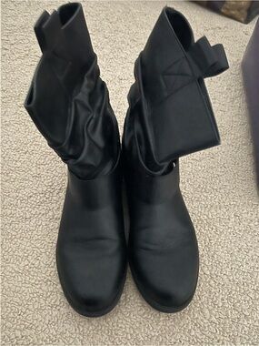 Madden Girl Black Slouchy Mid-Calf Ankle Boots